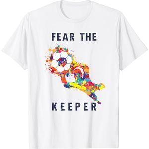 Soccer Goalie Goalkeeper Fear The Keeper Jersey Men's Novelty T-Shirt SZ L: NWOT